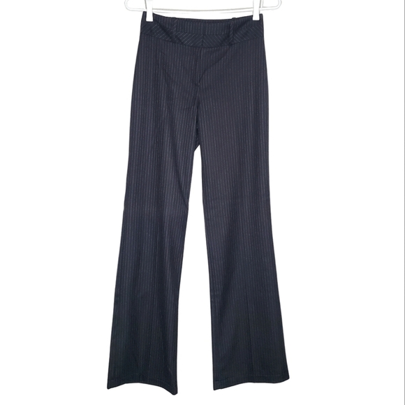 Le Chateau Women's Black Pinstripe Trouser, Wool Blend Pants, Size 0 - NWT - Picture 1 of 17